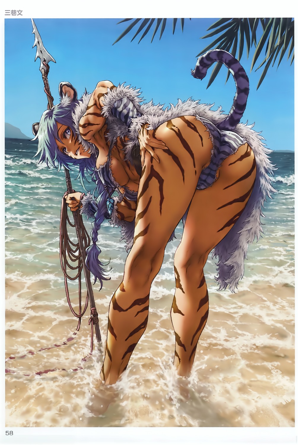animal_ears ass bikini minato_fumi swimsuits tail toranoana underboob
