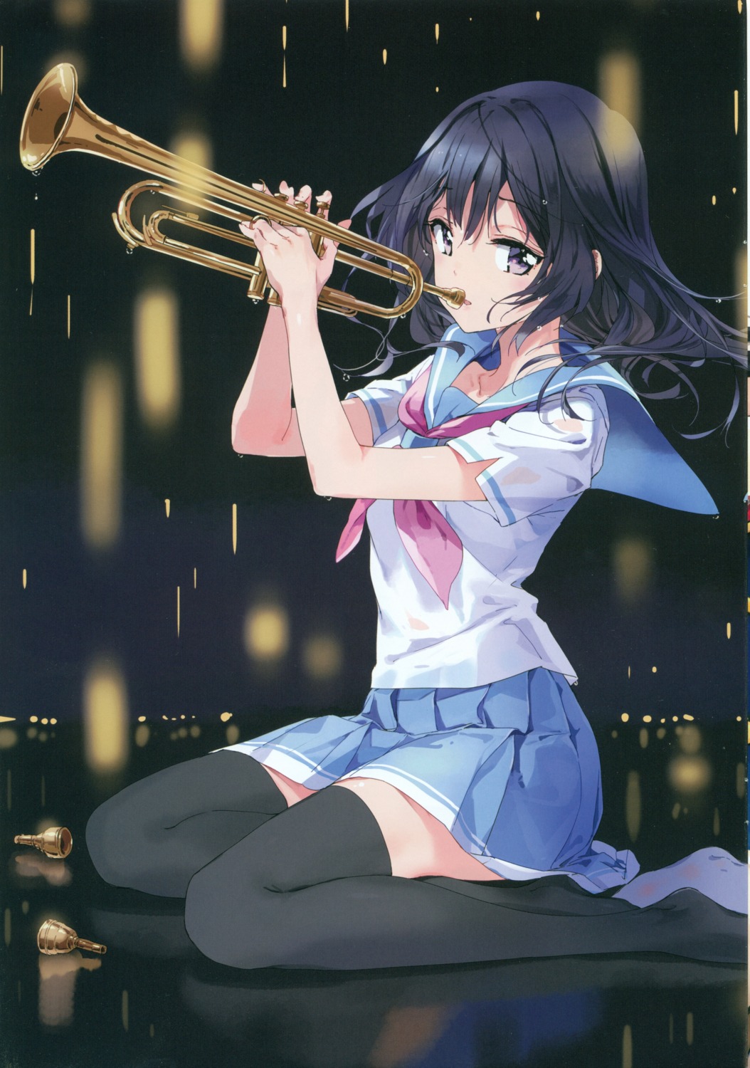 hibike!_euphonium kousaka_reina screening see_through seifuku thighhighs tiv