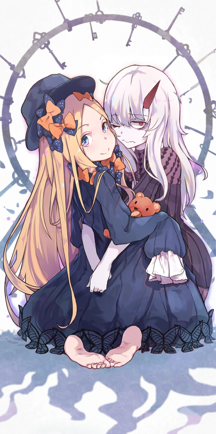 abigail_williams_(fate) dress fate/grand_order feet horns lavinia_whateley_(fate/grand_order) pantie_painting