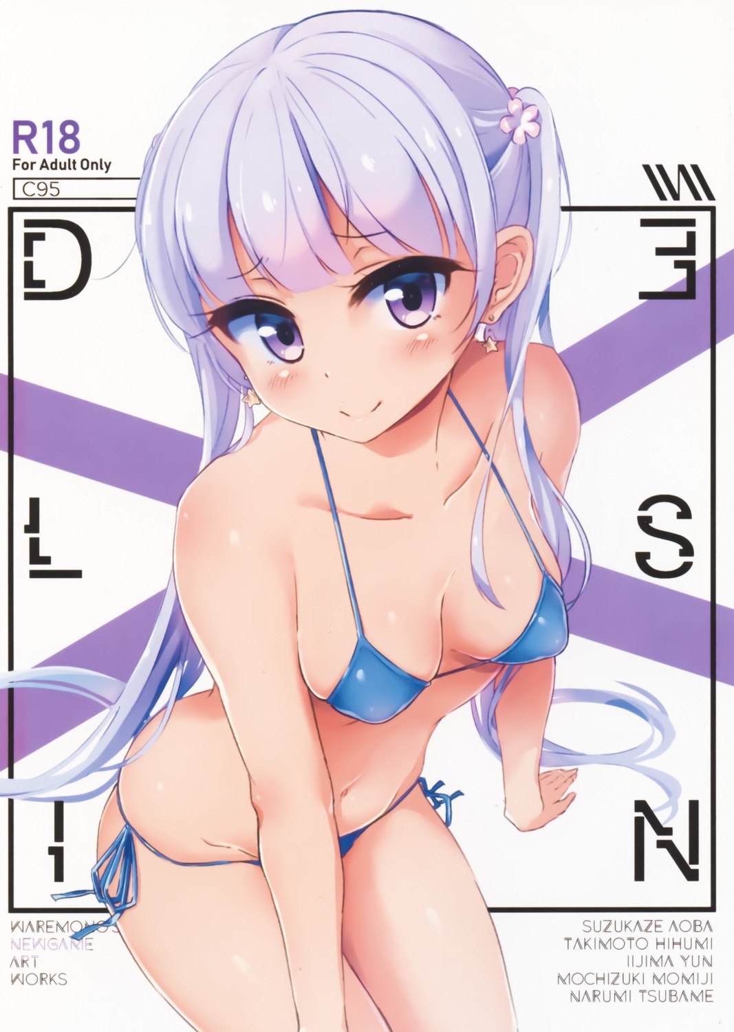 cleavage erect_nipples new_game! nitro_(mugityaoisii) suzukaze_aoba swimsuits