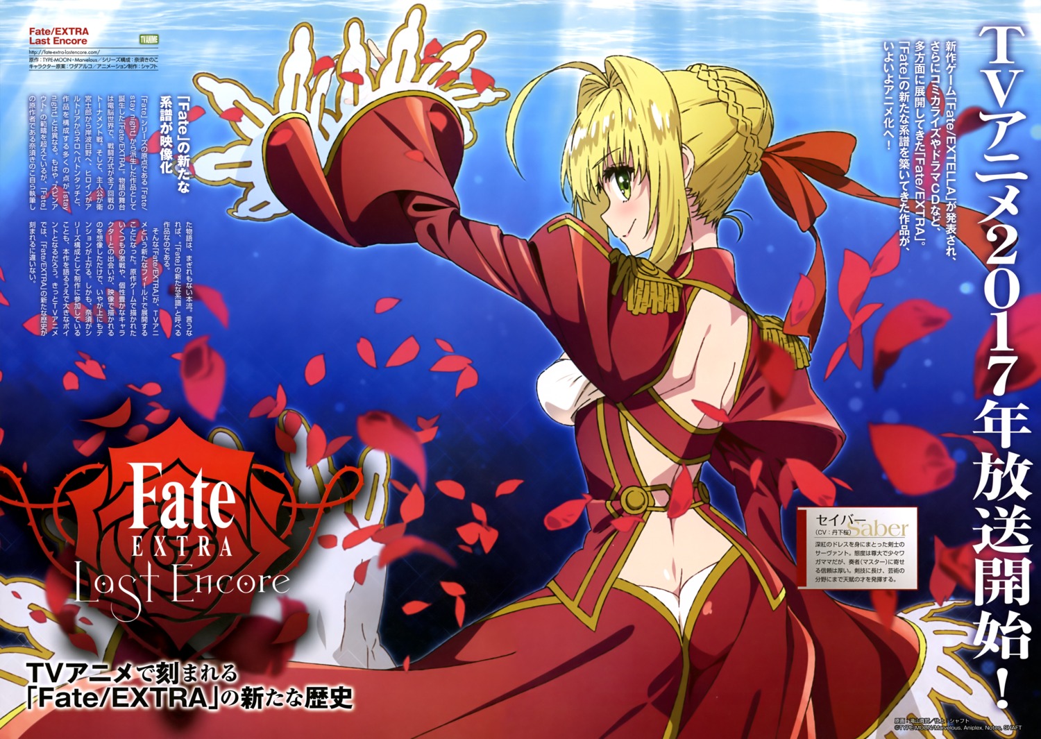 ass dress fate/extra fate/extra_last_encore fate/stay_night no_bra saber_extra takiyama_masaaki