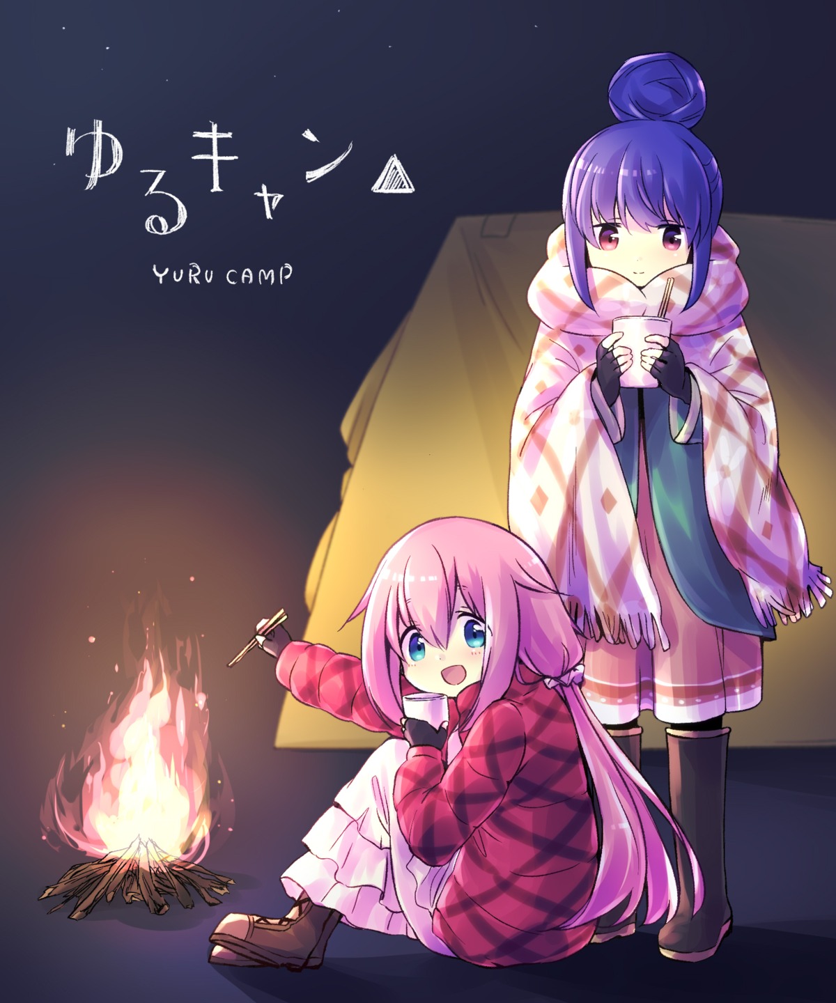 kagamihara_nadeshiko nyaa_(nnekoron) shima_rin yurucamp