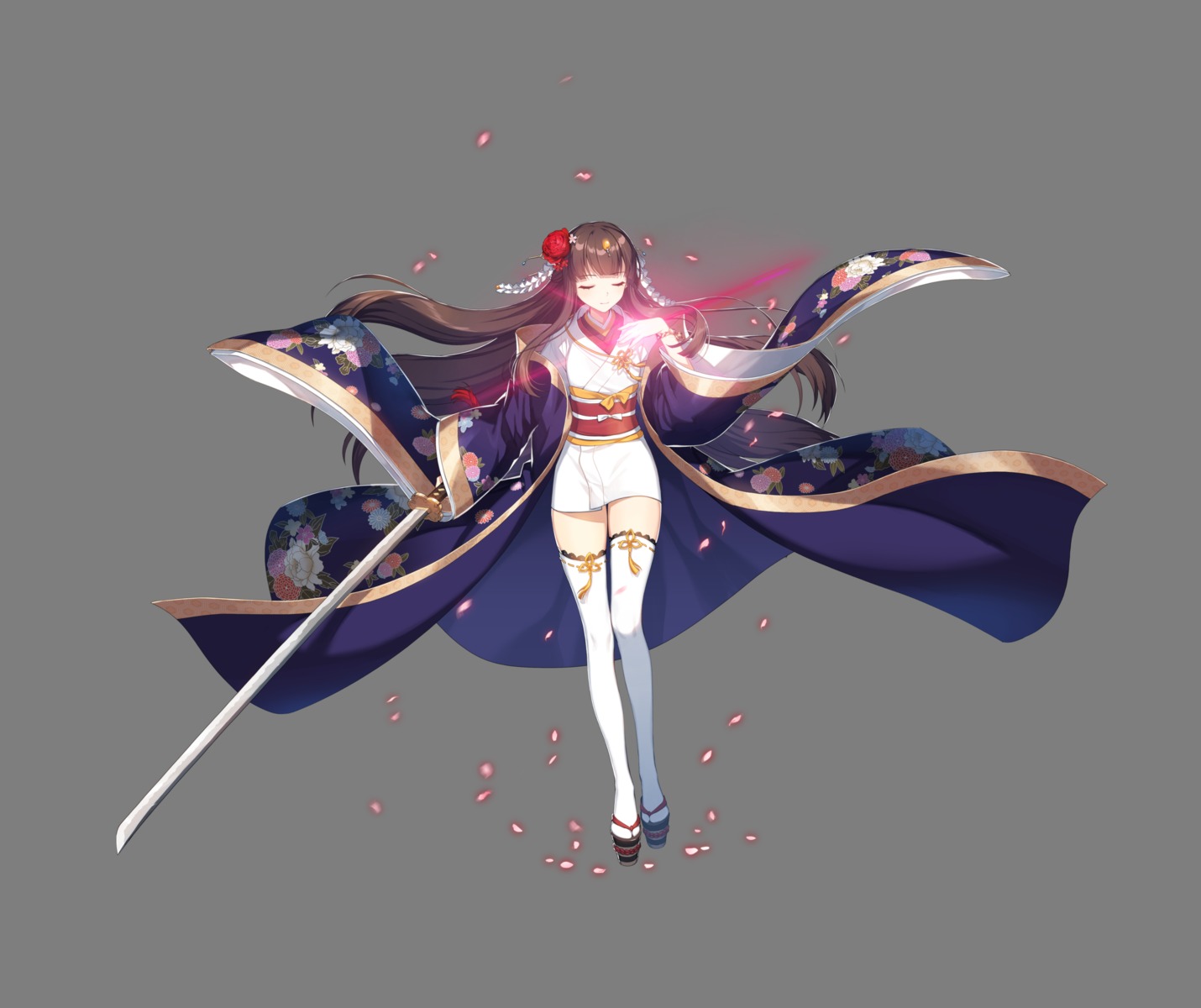 counter:side japanese_clothes kimono sword tagme thighhighs transparent_png