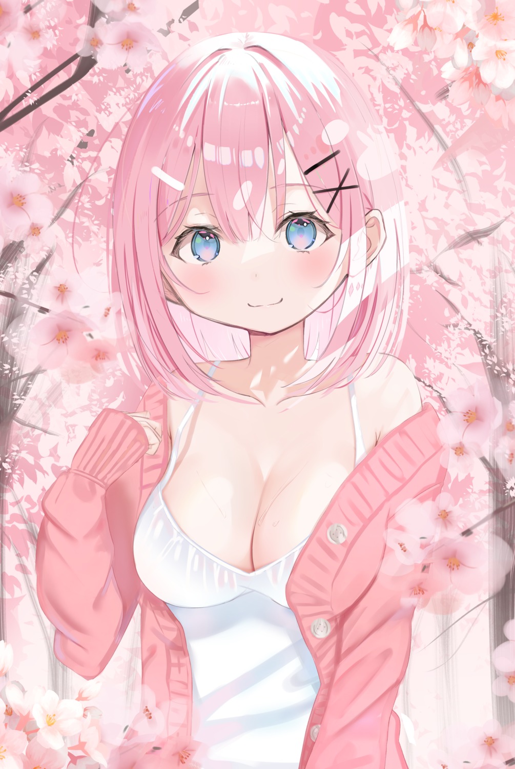 no_bra sakura_yuu_(hzjy8485) see_through sweater