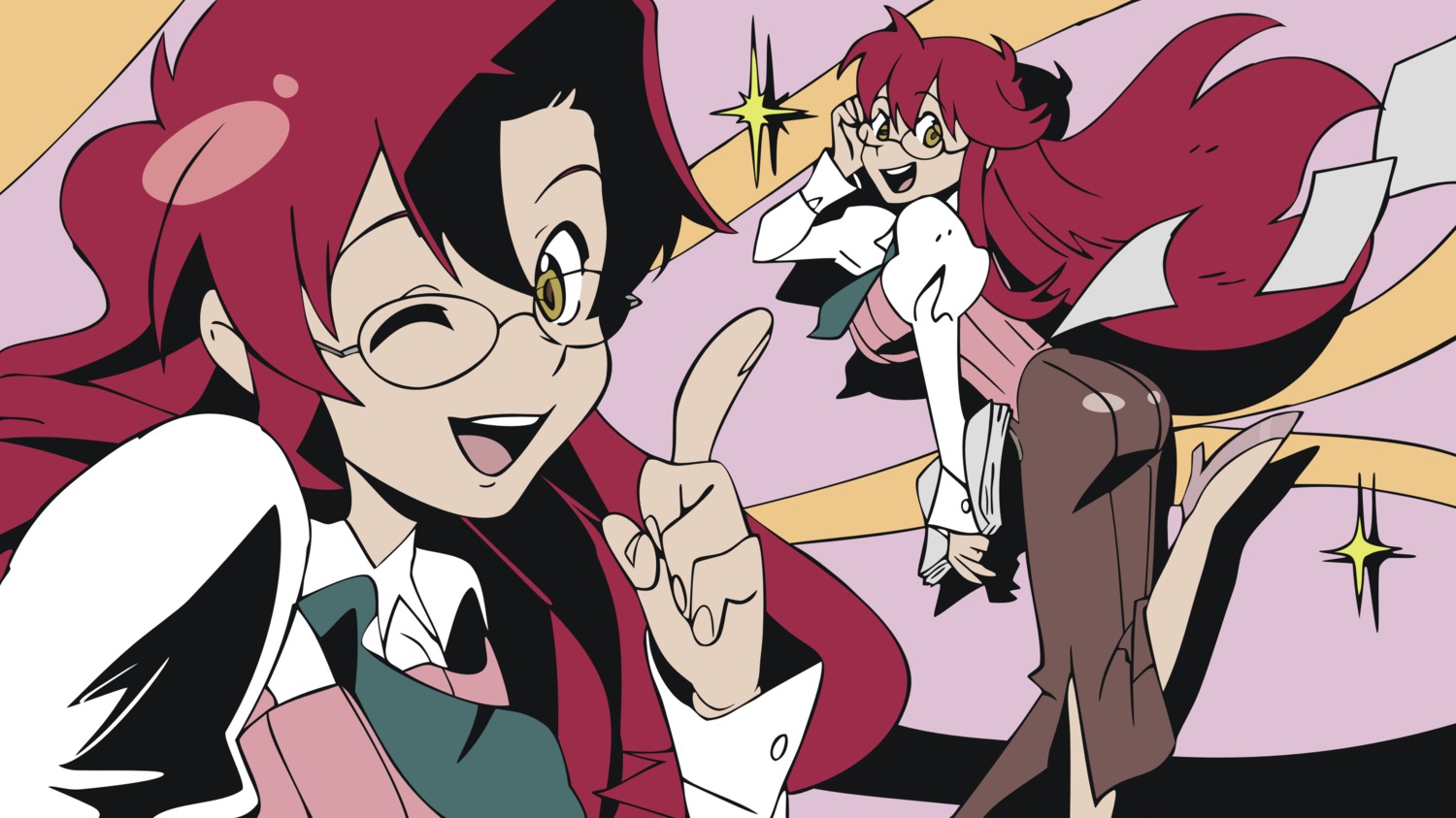 megane tengen_toppa_gurren_lagann vector_trace yoko