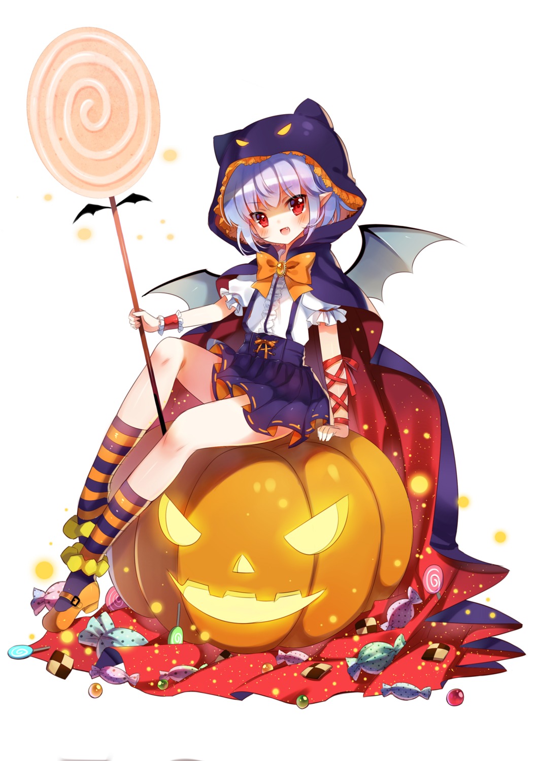 halloween heels jiji_(381134808) pointy_ears remilia_scarlet touhou wings