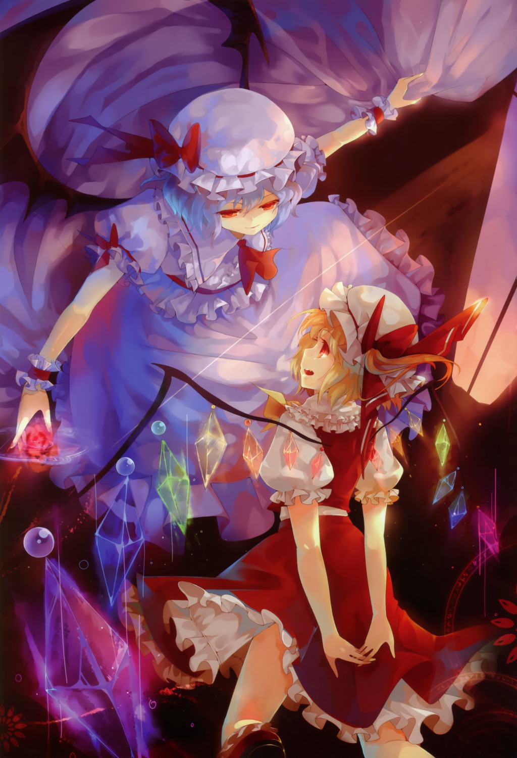 dhiea dress flandre_scarlet lolita_fashion moe_shoujo_ryouiki remilia_scarlet touhou wings