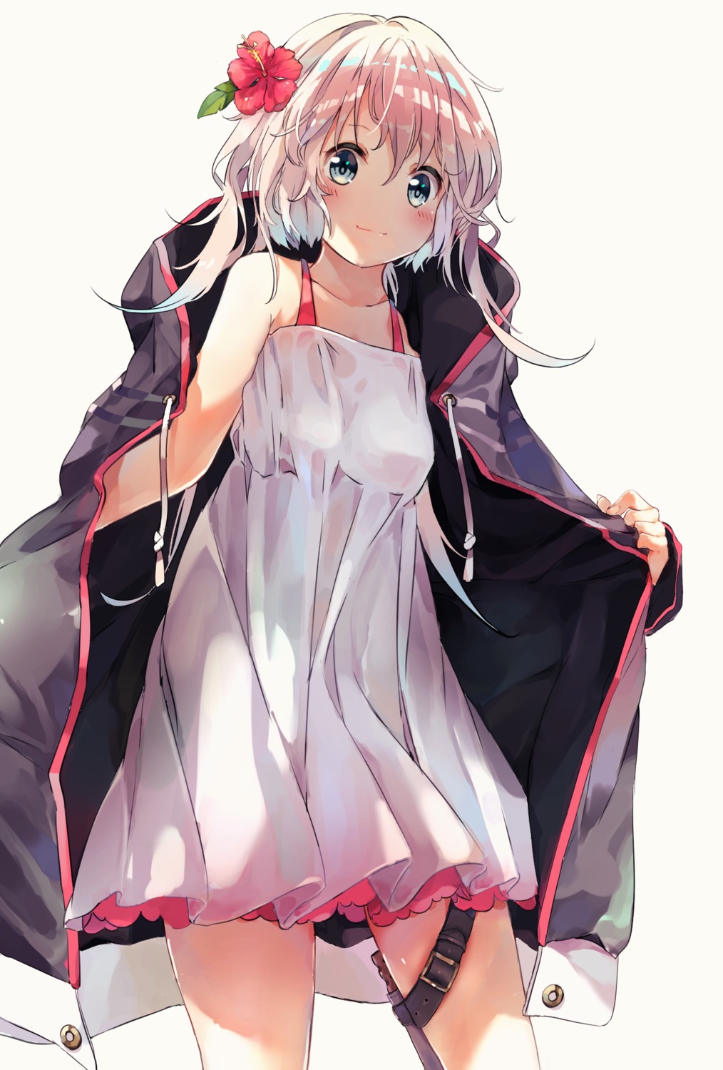 dress see_through soranagi_yuki summer_dress undressing weapon wet_clothes