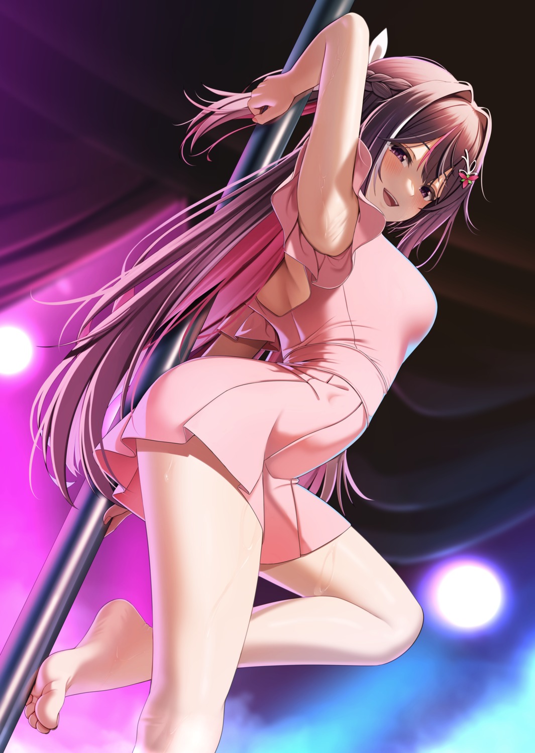 azki_(hololive) casino_(casinoep) hololive skirt_lift wet