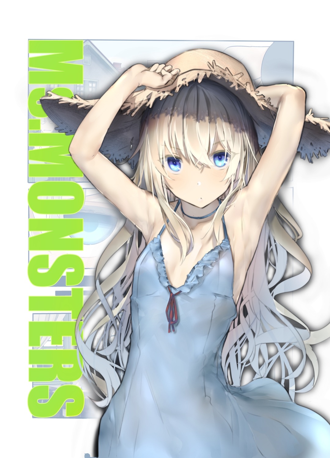 araido_kagiri cleavage dress no_bra summer_dress