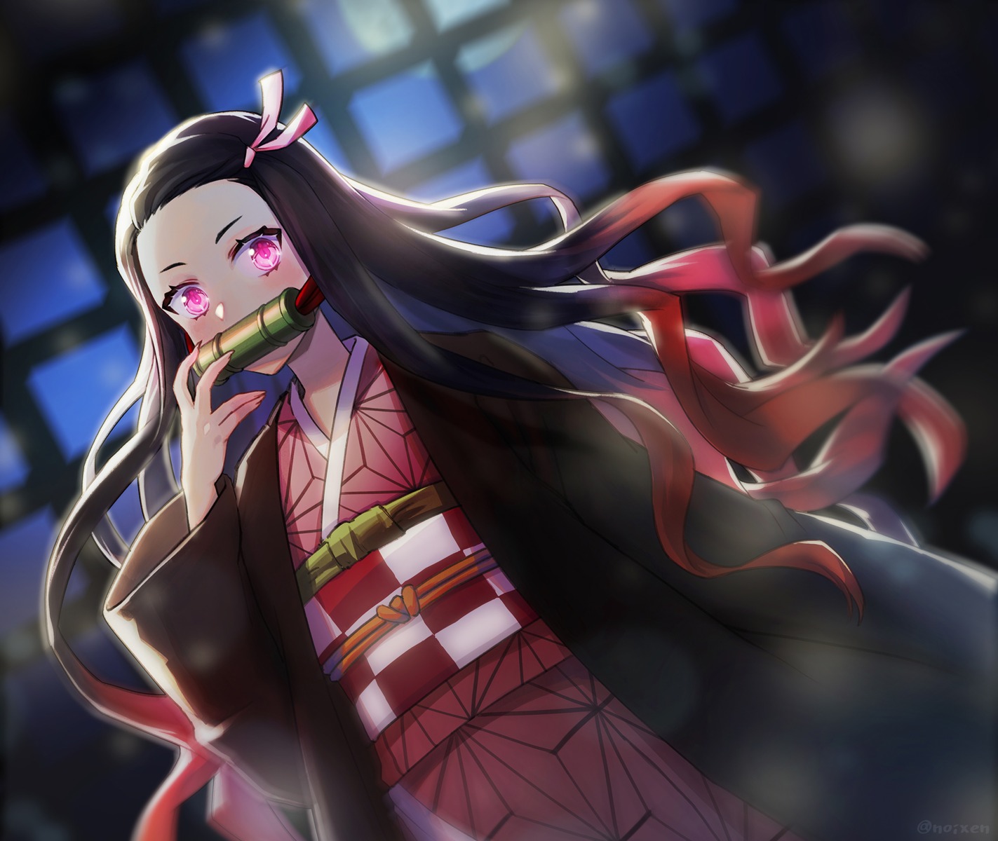 japanese_clothes kamado_nezuko kimetsu_no_yaiba noixen