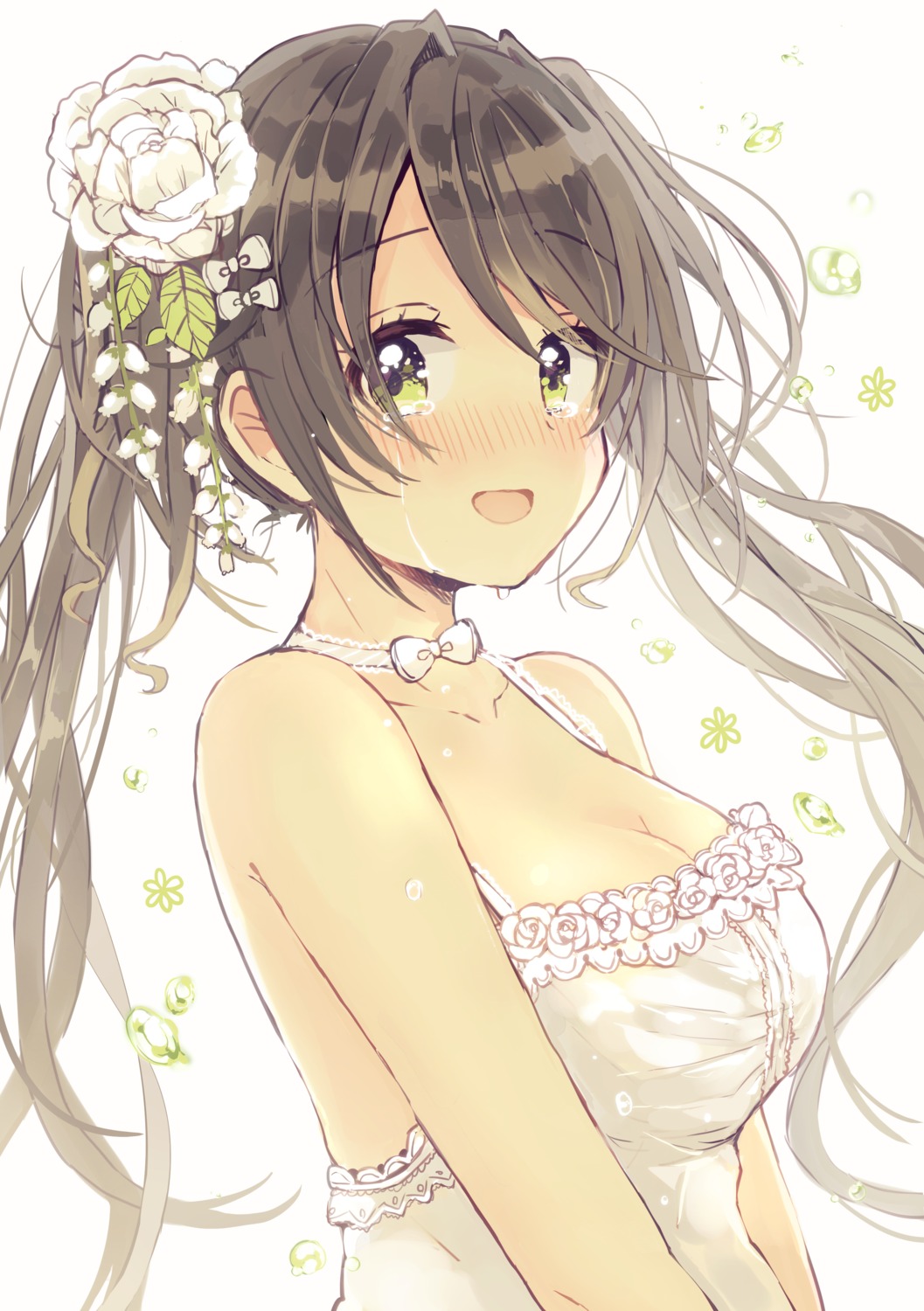 cleavage dress sakura_oriko wedding_dress