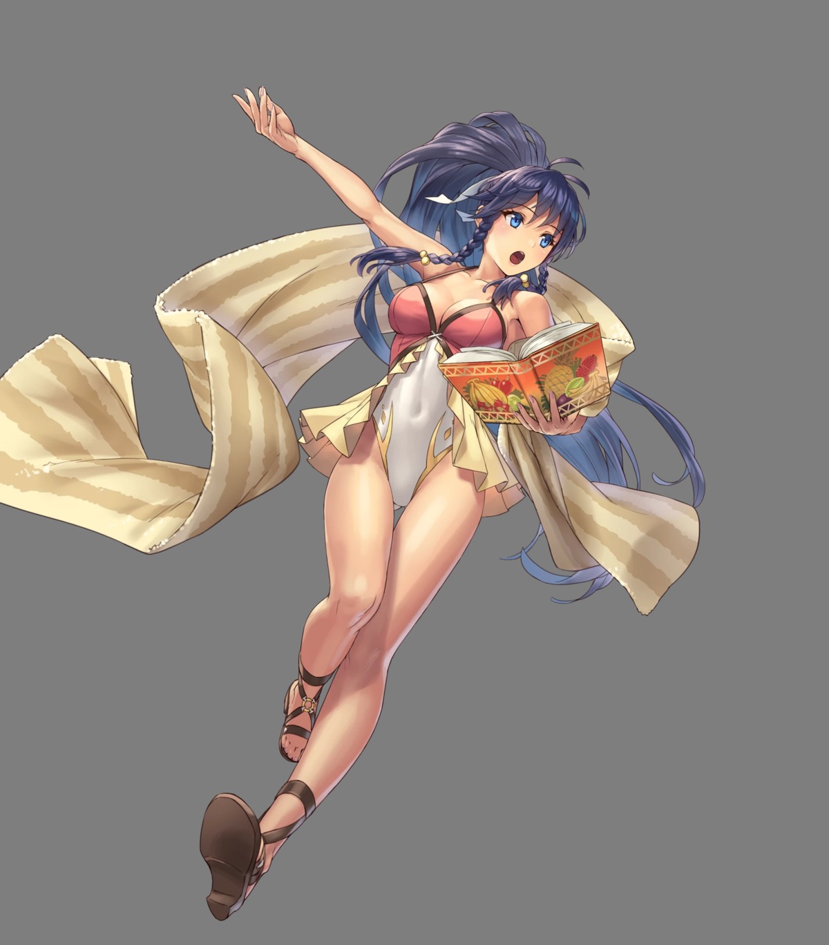 breast_hold cleavage cuboon fire_emblem fire_emblem:_seima_no_kouseki fire_emblem_heroes heels nintendo swimsuits tana_(fire_emblem) transparent_png