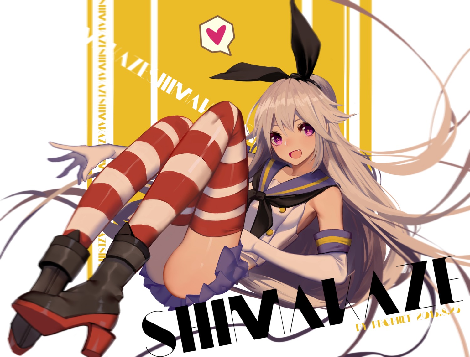 heels kantai_collection nopan prophet_heart shimakaze_(kancolle) thighhighs