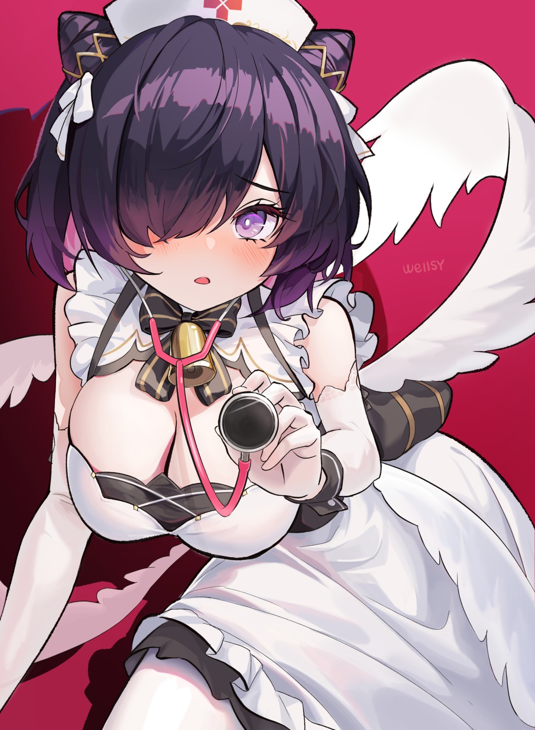 azur_lane cleavage jervis_(azur_lane) nurse wellsy wings