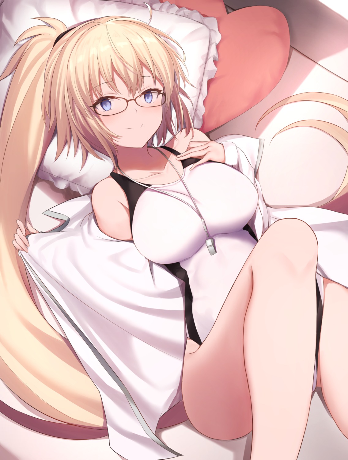 fate/grand_order jeanne_d'arc jeanne_d'arc_(fate) maosame megane swimsuits undressing