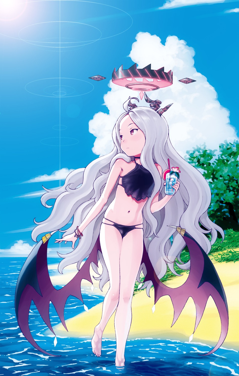 bikini blue_archive devil halo horns loli sorasaki_hina swimsuits tagme wings