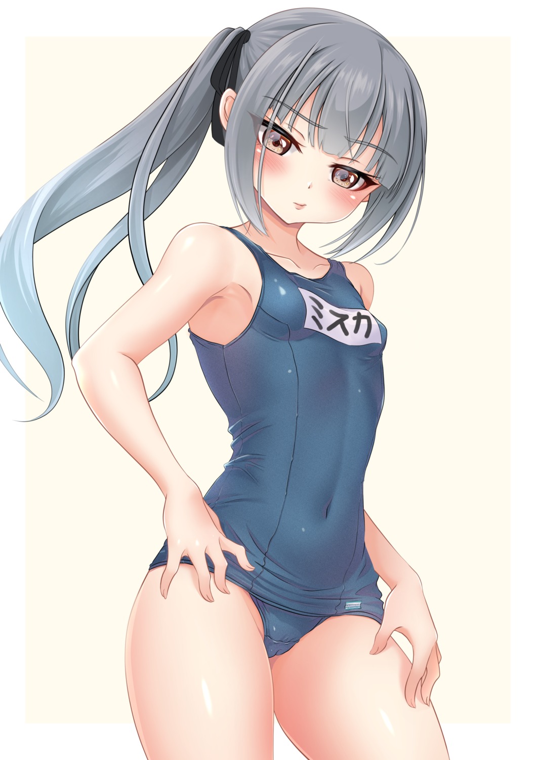 cameltoe kantai_collection kasumi_(kancolle) loli makura_(y_makura) school_swimsuit swimsuits