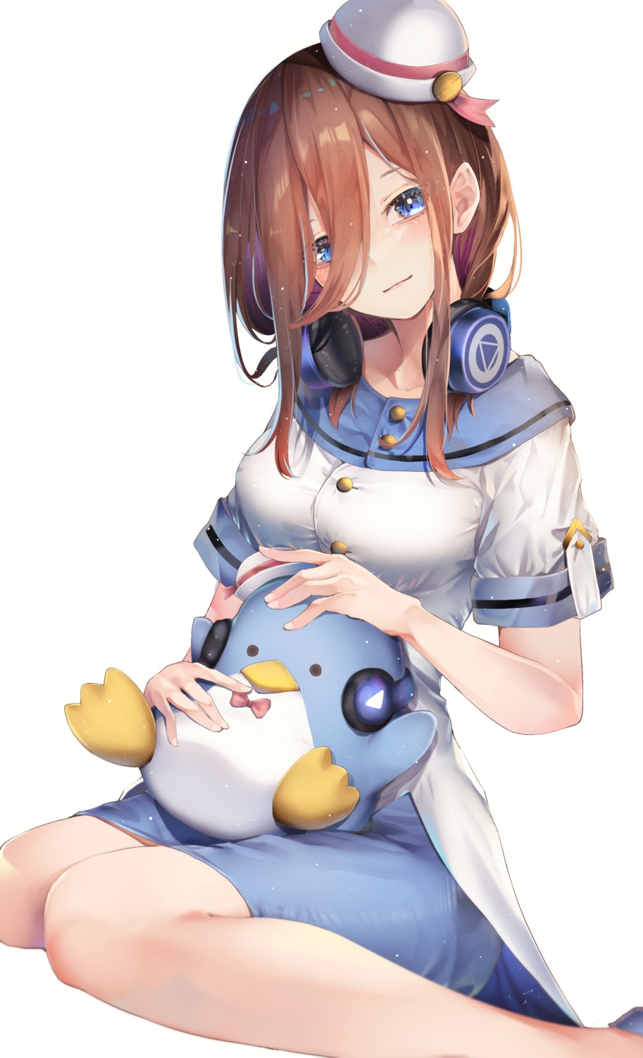 5-toubun_no_hanayome headphones nakano_miku penguin uniform yuunamida_uyu