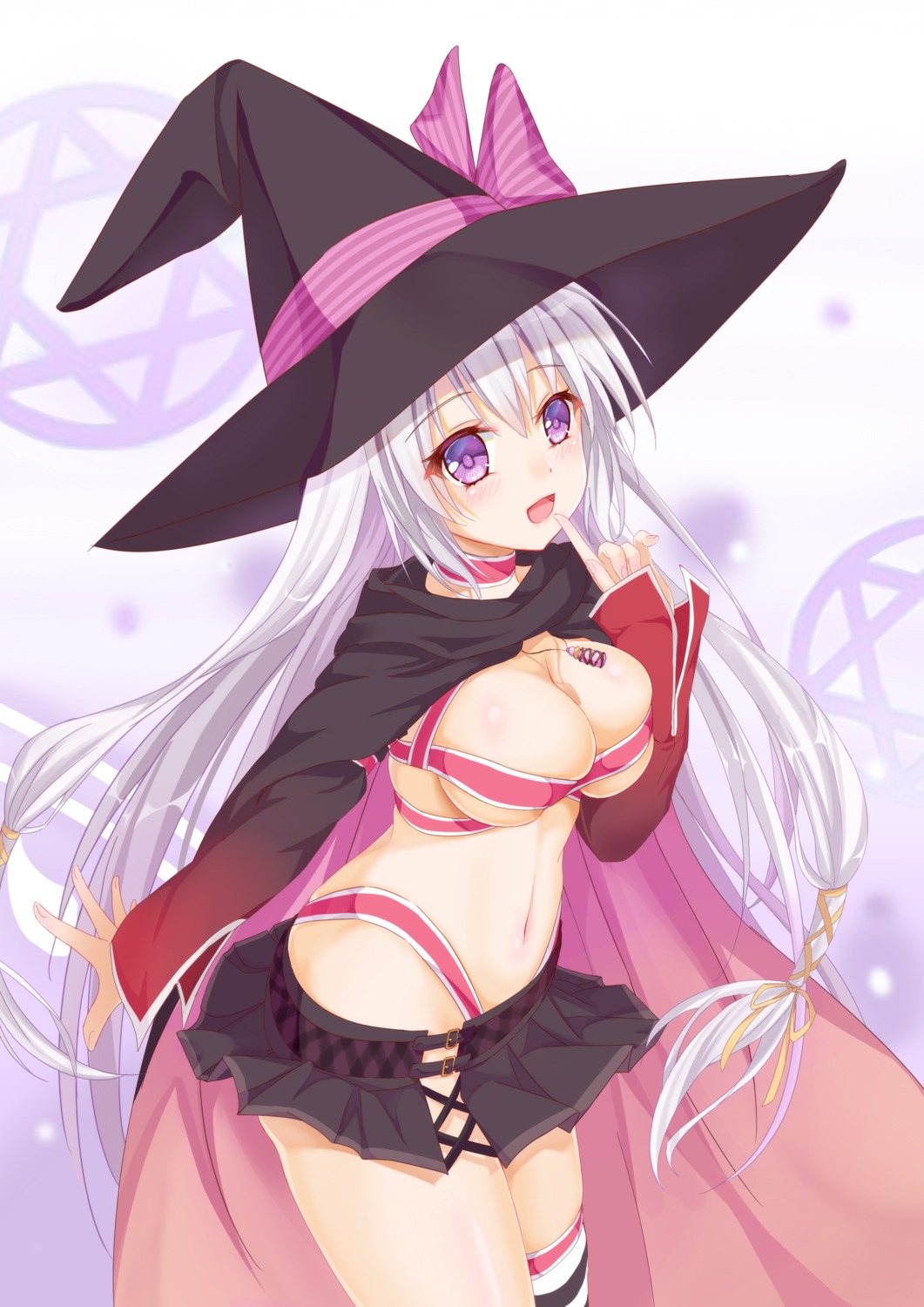 ayachi_nene cannian_dada naked_ribbon sanoba_witch thighhighs witch