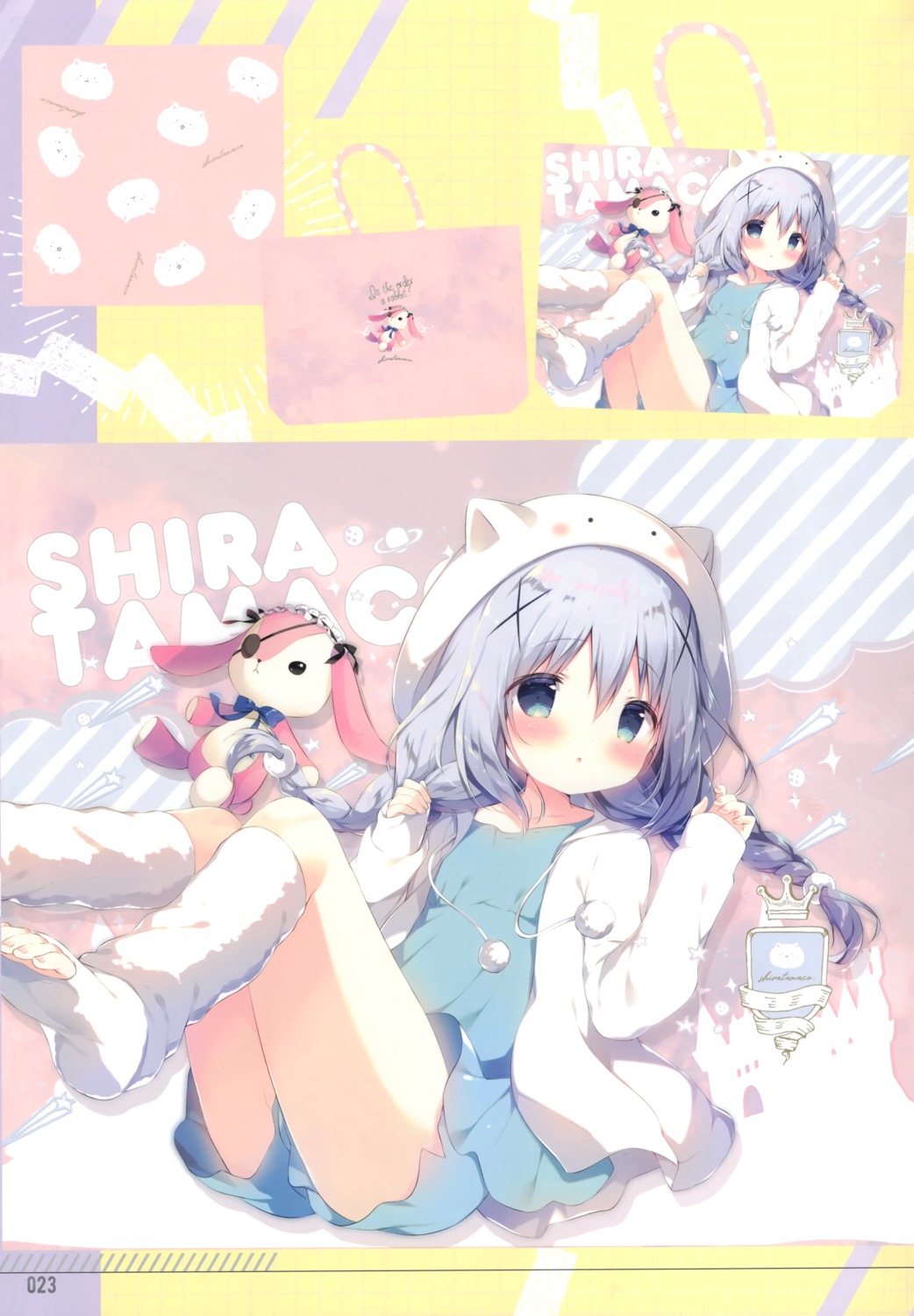 animal_ears gochuumon_wa_usagi_desu_ka? kafuu_chino pajama shiratama shiratamaco