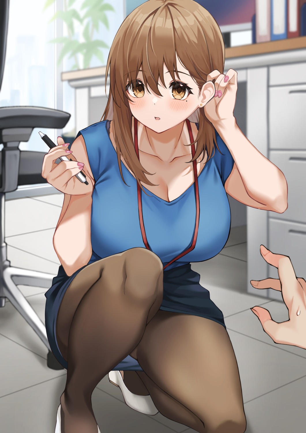 cleavage ol-chan_(udon.) pantyhose udon.