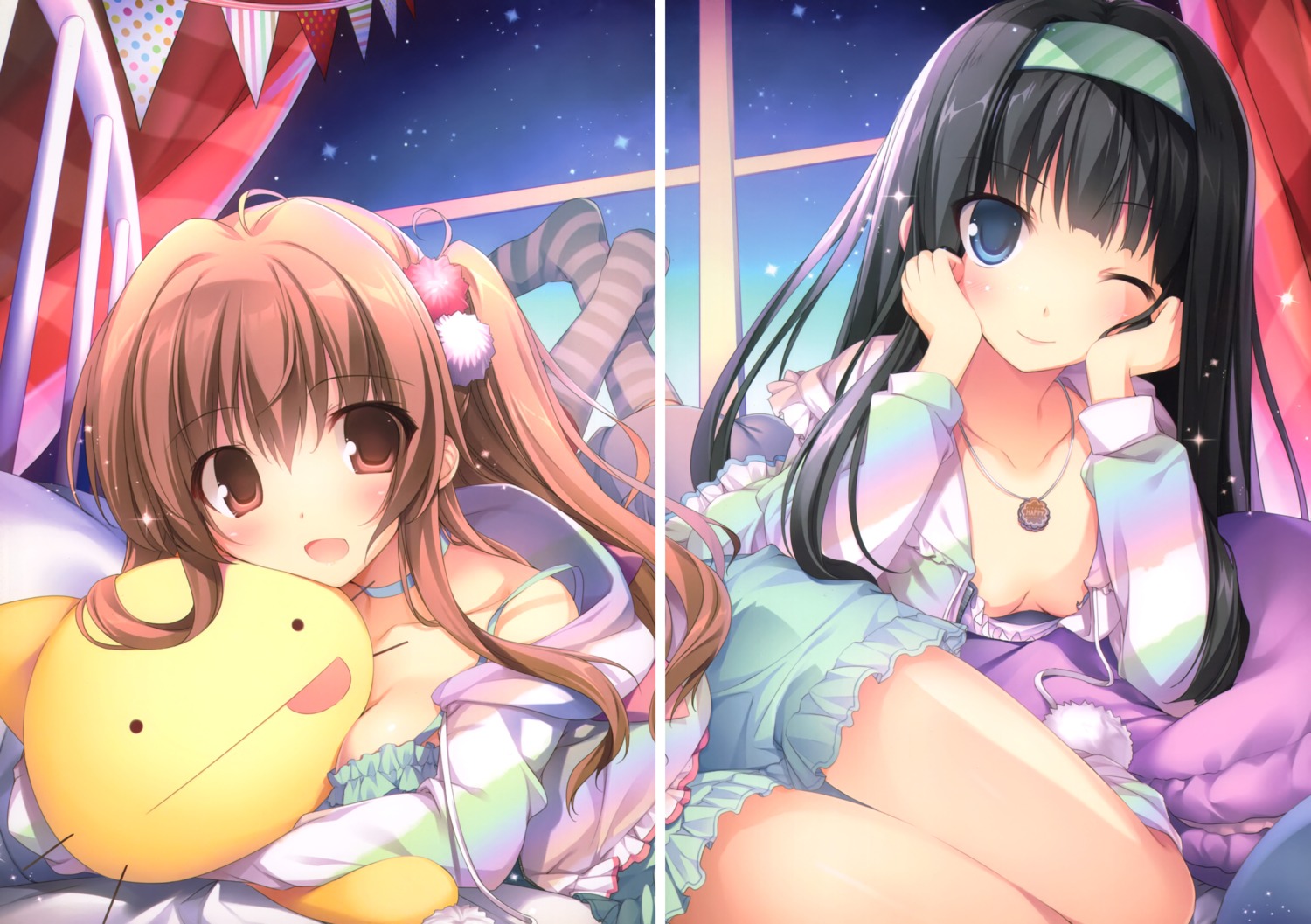 aomi_maika fixme gap karory no_bra pajama tsukiishi_koyuki