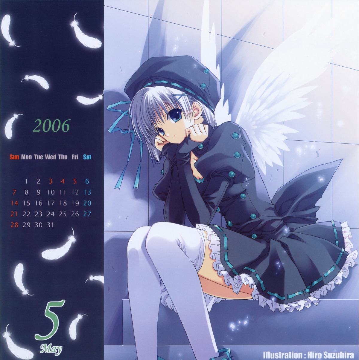 calendar heart-work screening suzuhira_hiro thighhighs wings