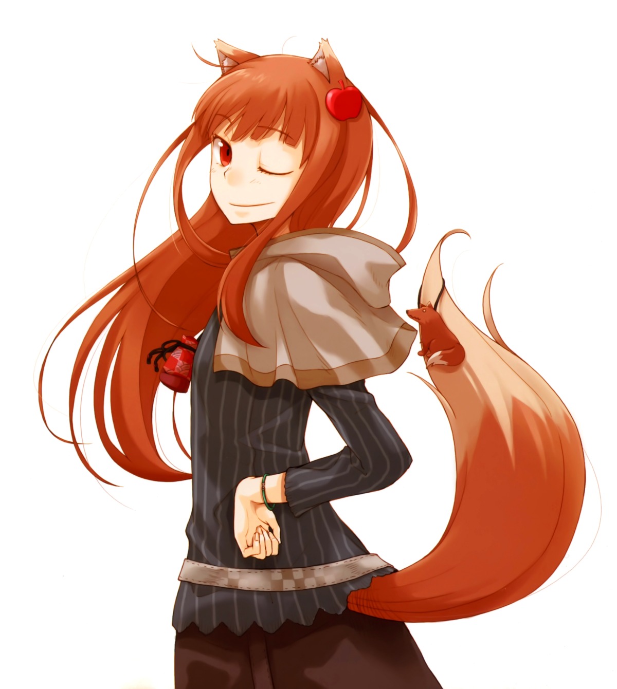 animal_ears ayakura_juu holo spice_and_wolf tail