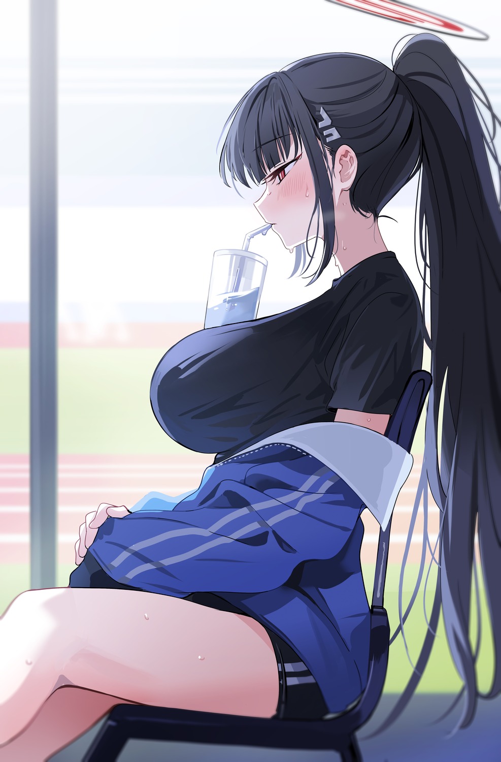 blue_archive buruma gym_uniform halo tsukatsuki_rio yuki_(asayuki101)