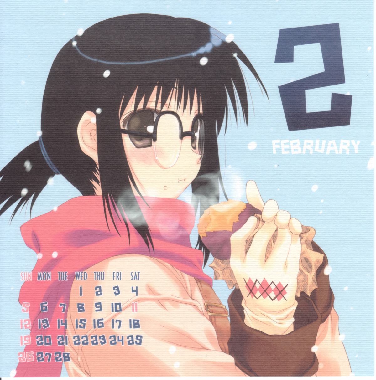 calendar cut_a_dash!! genshiken megane mitsumi_misato ogiue_chika