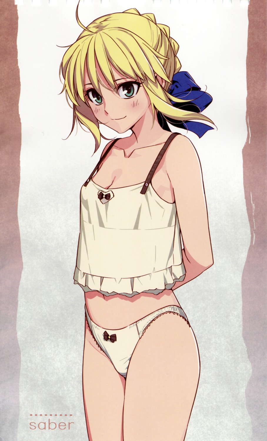 cleavage fate/hollow_ataraxia fate/stay_night morii_shizuki moriisan-tokono pantsu saber