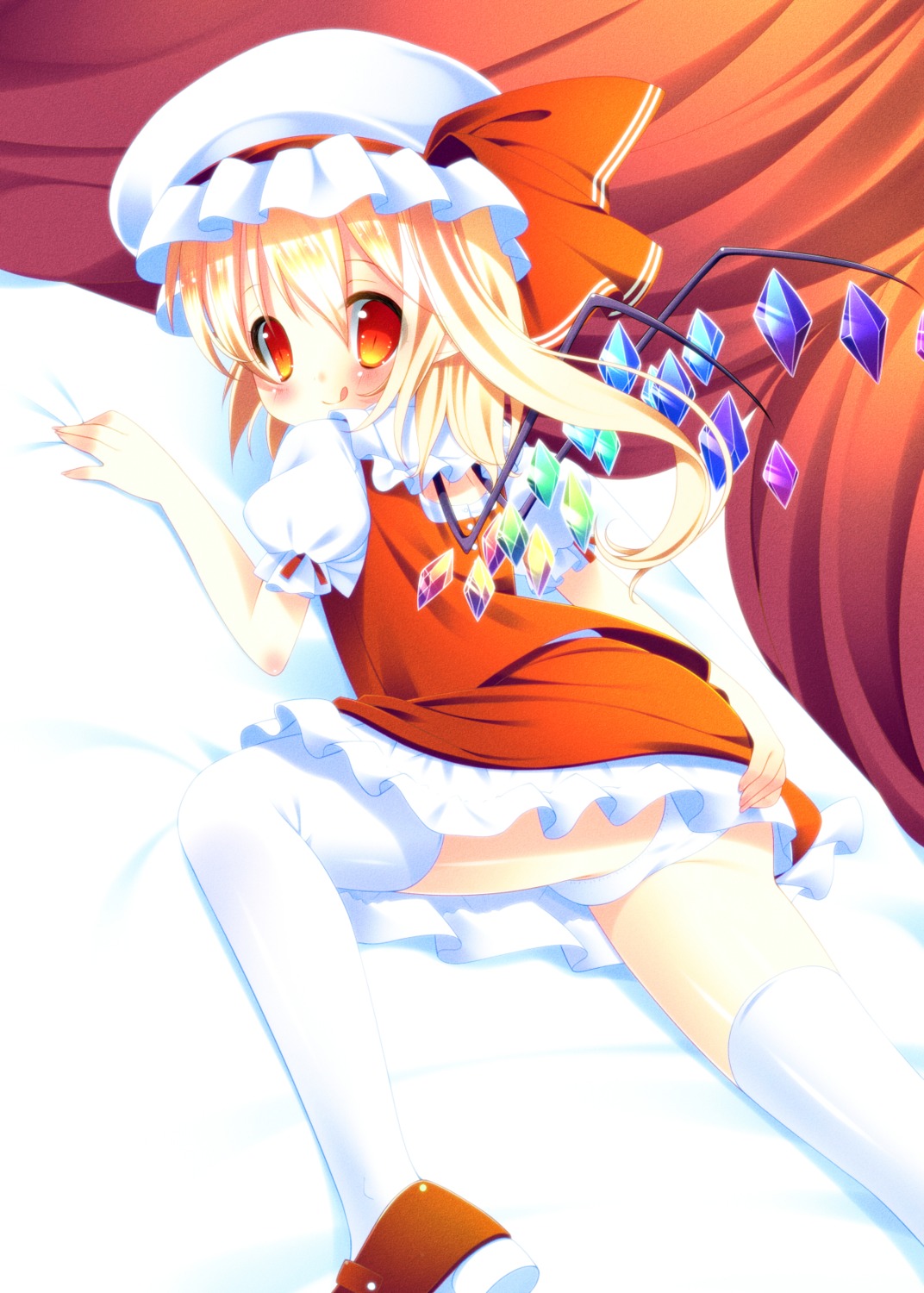 flandre_scarlet loli pantsu sefa thighhighs touhou wings