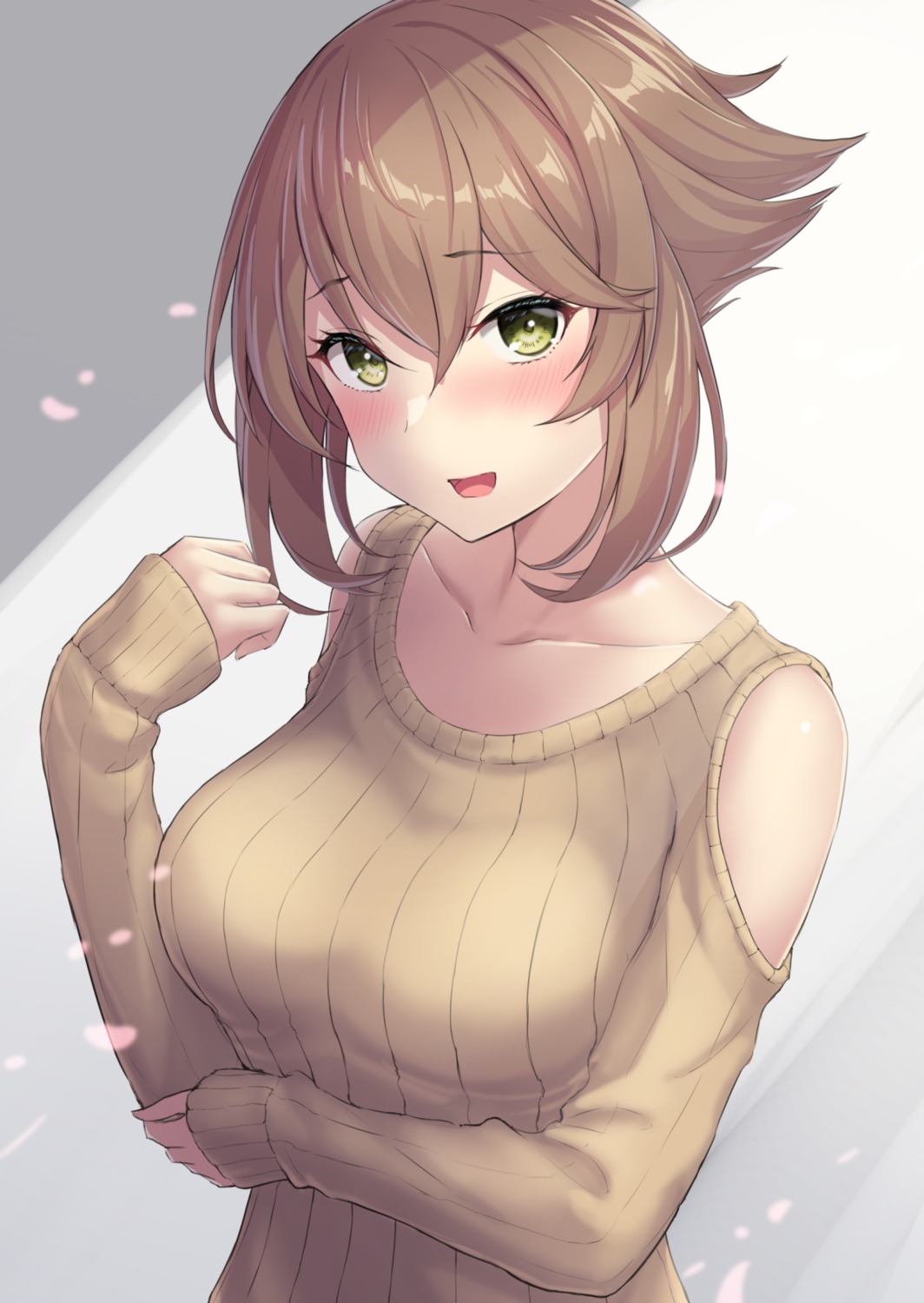 kantai_collection monoku mutsu_(kancolle) sweater