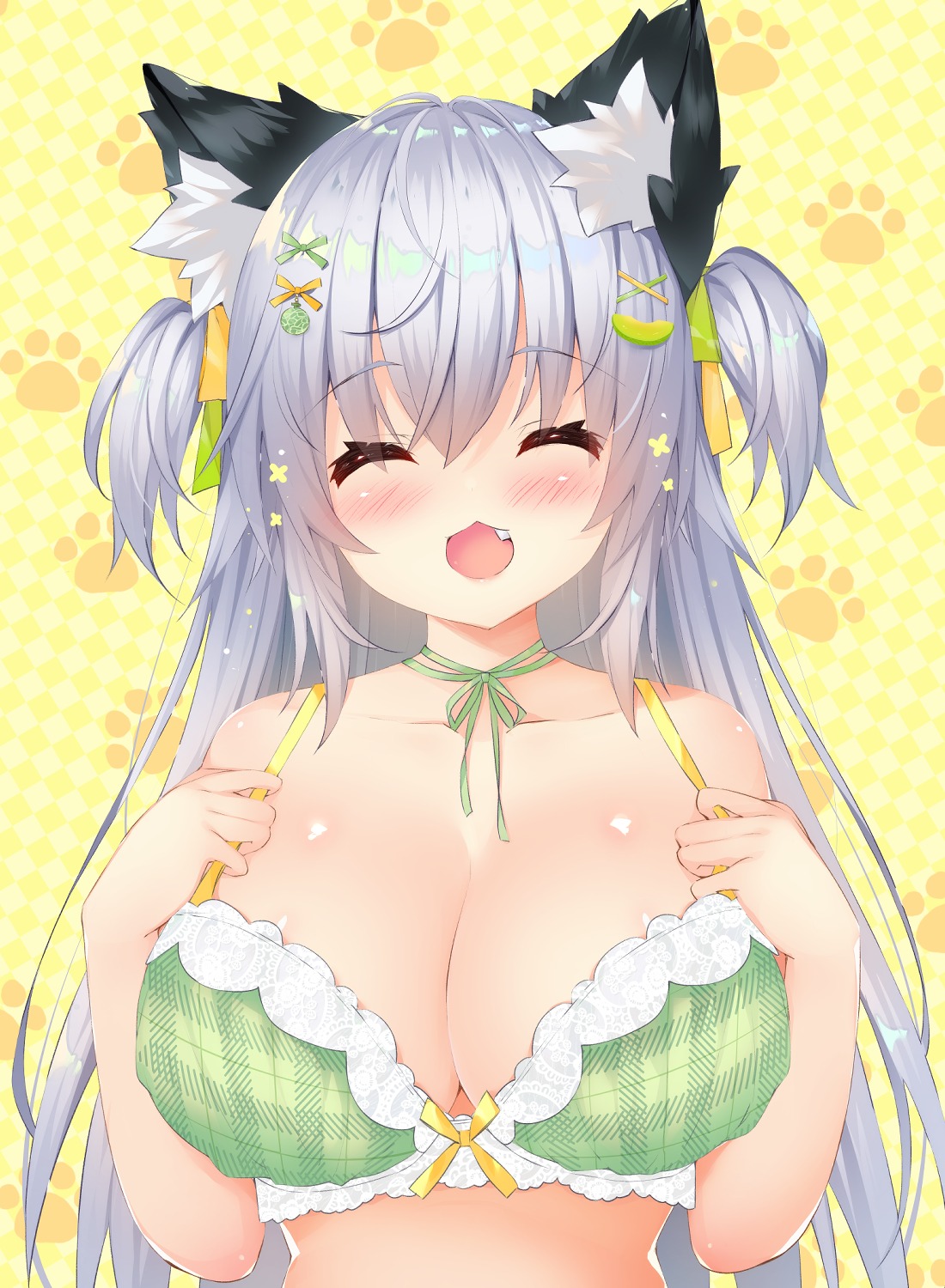 animal_ears bra nekomimi ojitea