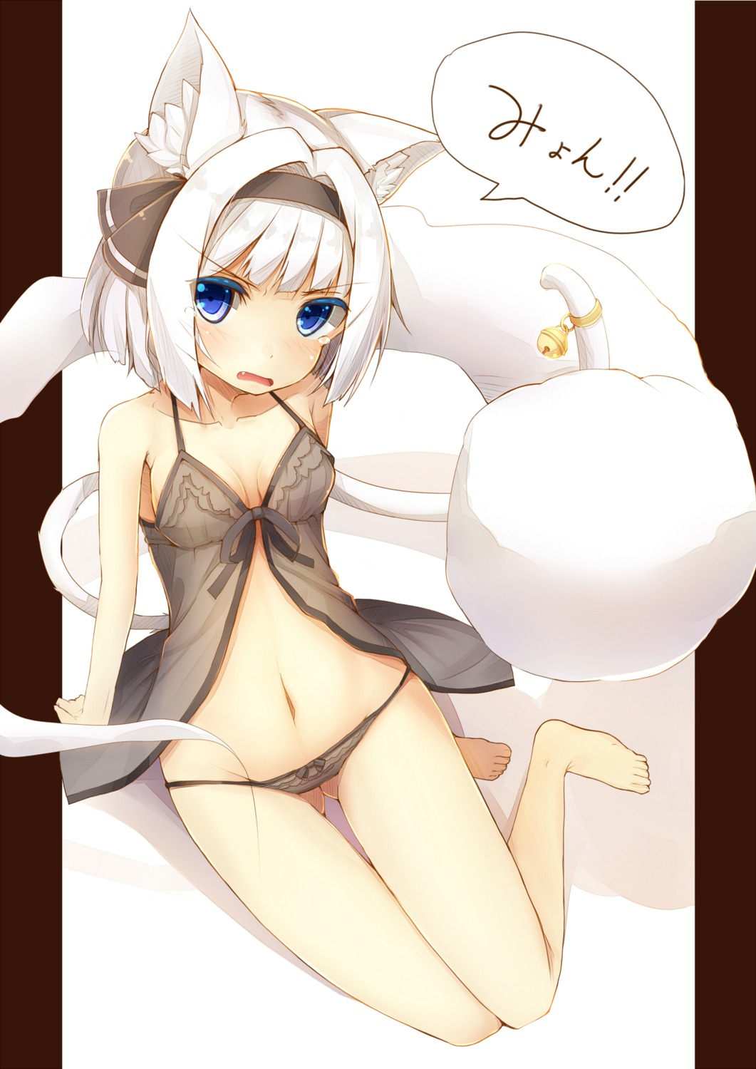 animal_ears cleavage konpaku_youmu lingerie loli nekomimi pantsu tail tatapopo touhou