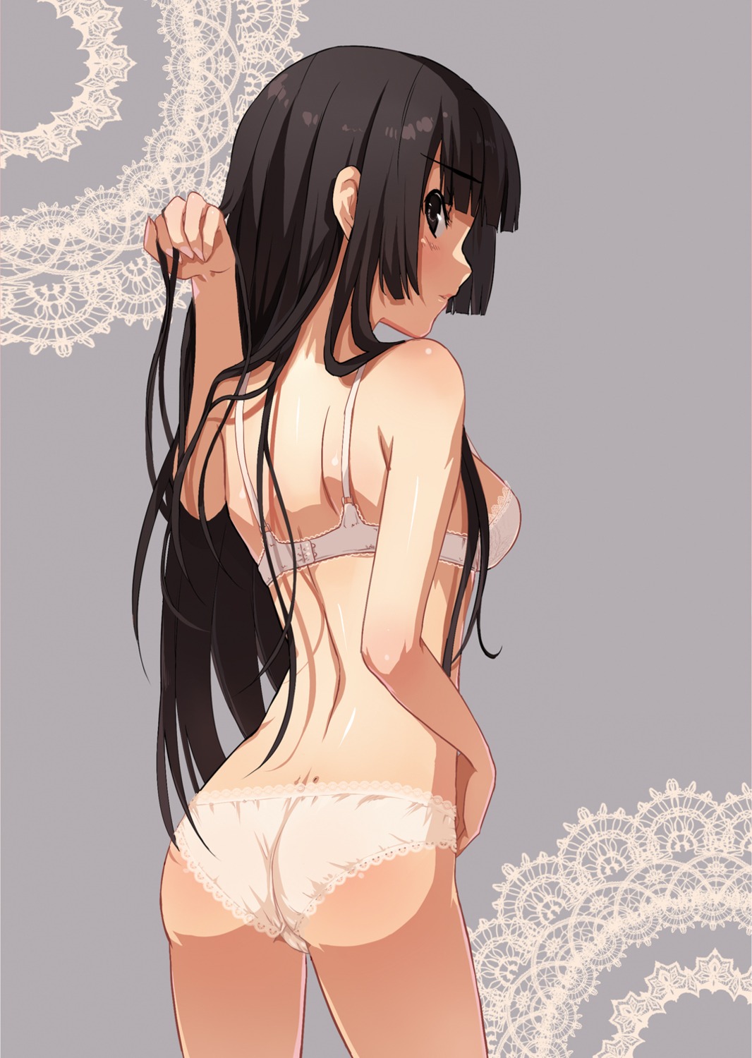 akiyama_mio ass bra k-on! liras pantsu