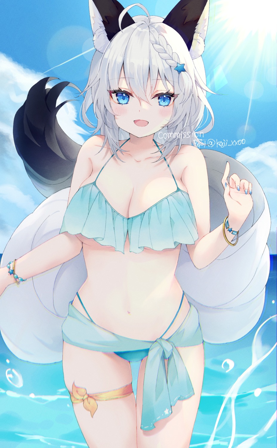 95kazumi animal_ears bikini swimsuits tail