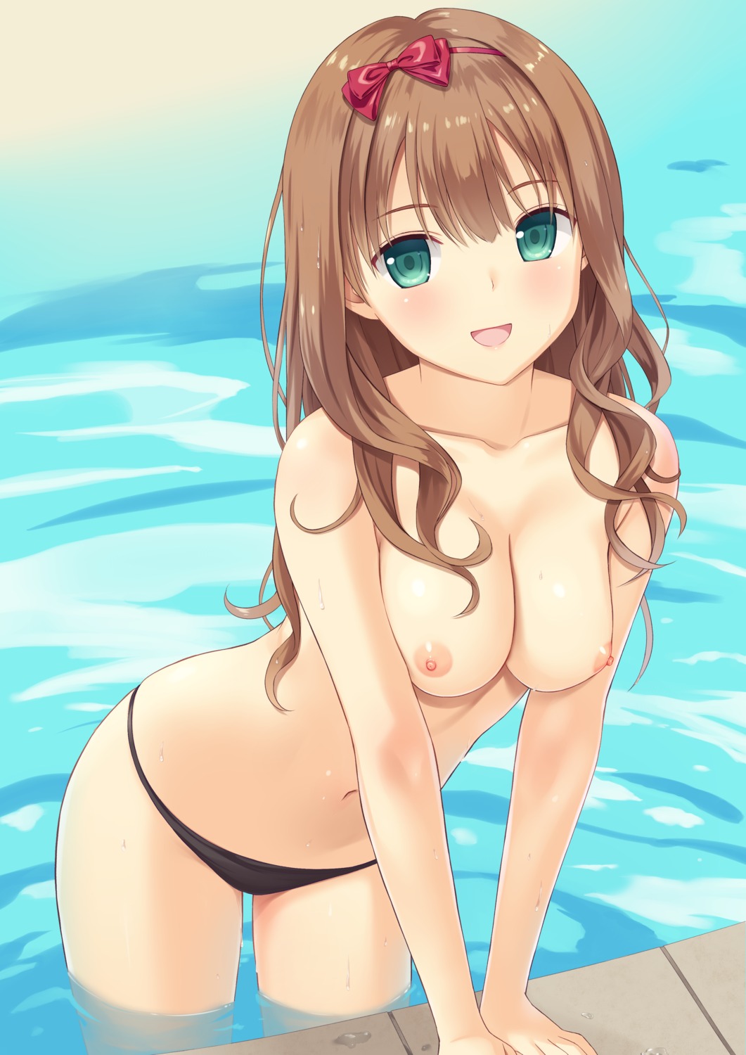bikini n.g. nipples swimsuits topless wet