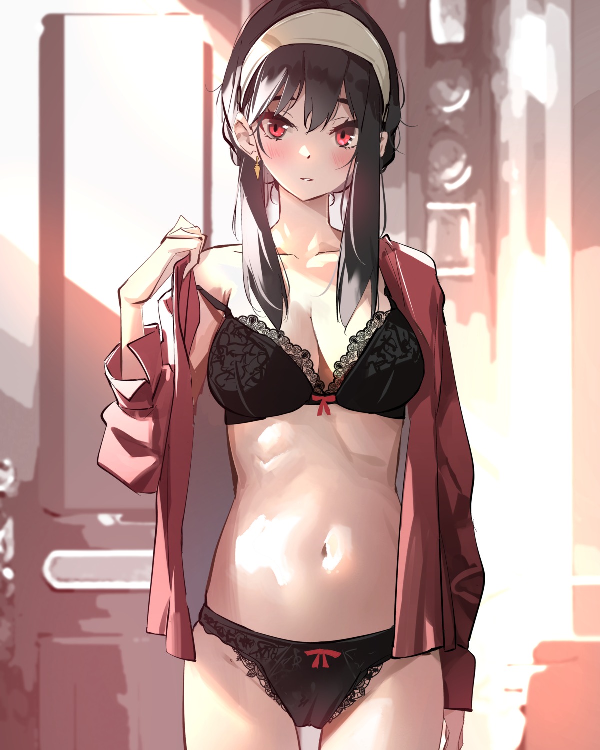 bra lingerie open_shirt pantsu spy_x_family sydus undressing yor_briar