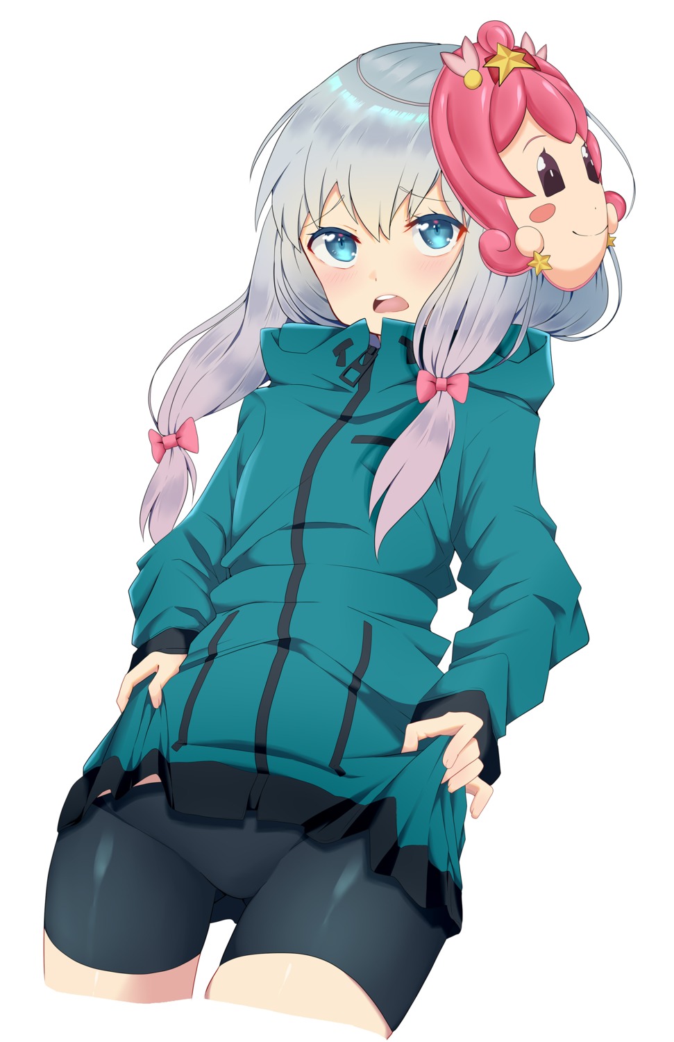 bike_shorts crymsie eromanga-sensei izumi_sagiri loli skirt_lift