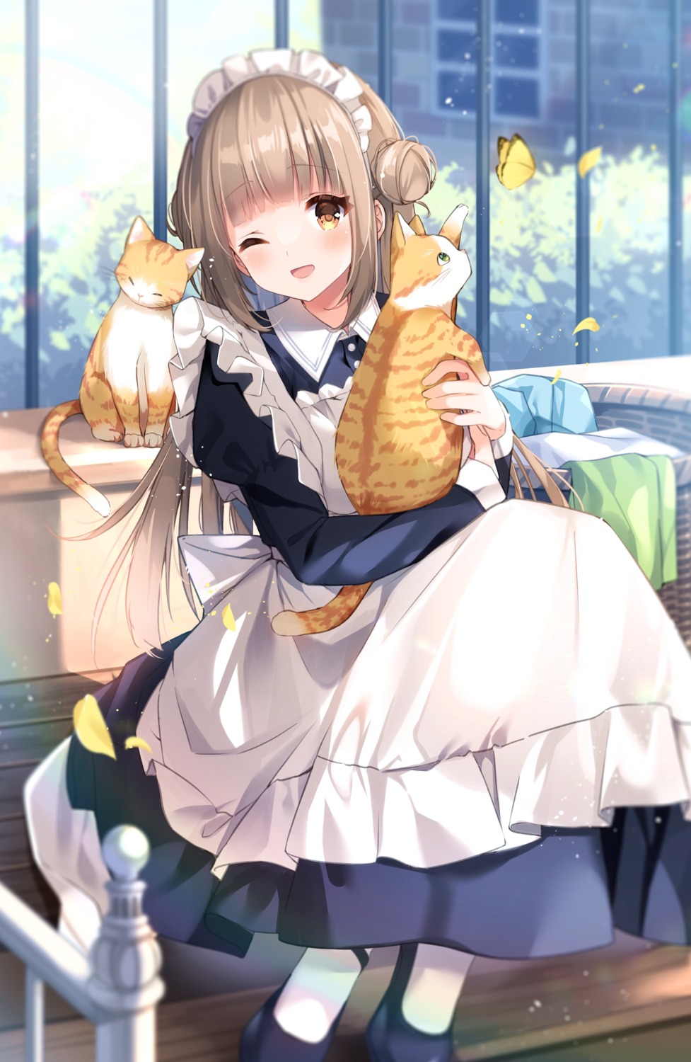 koharu_(koiko_irori) koiko_irori maid neko pantyhose