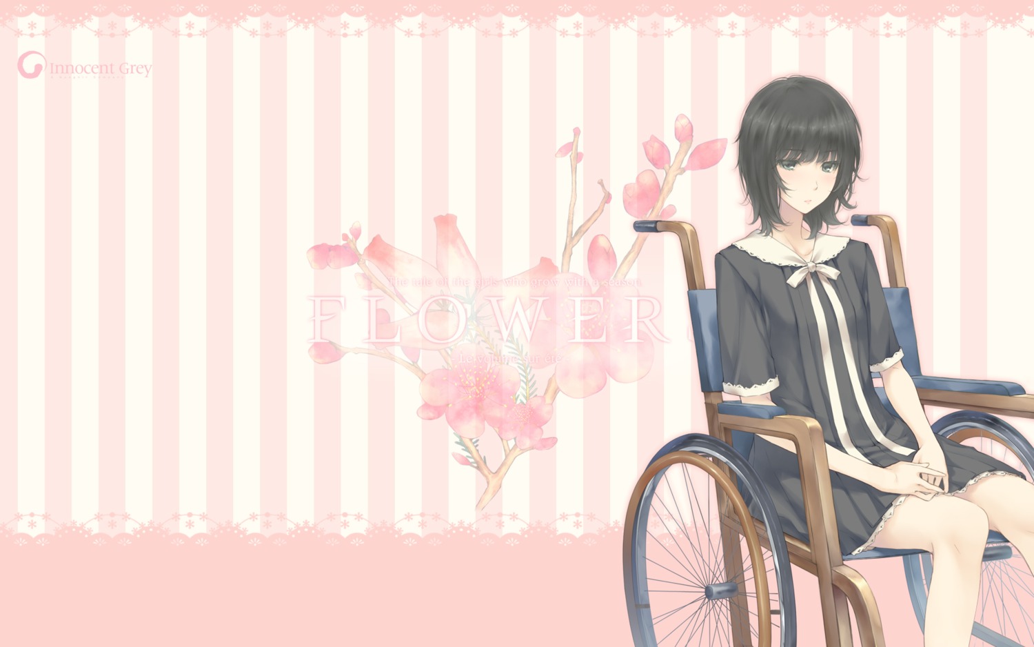 flowers innocent_grey seifuku sugina_miki wallpaper yaegaki_erika