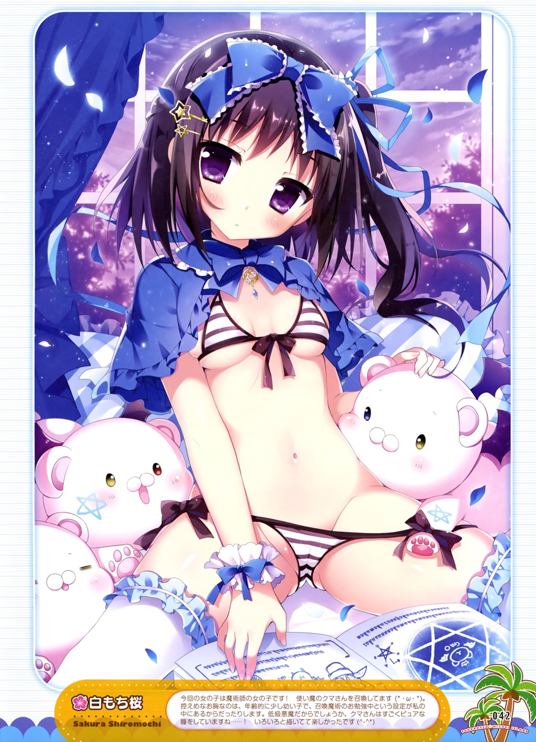 bikini cameltoe cleavage loli panty_pull shiromochi_sakura swimsuits thighhighs underboob