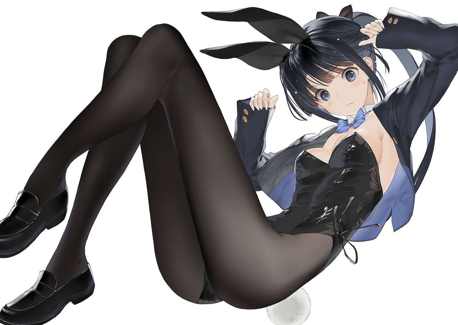 animal_ears bunny_ears bunny_girl nakamura_takeshi no_bra pantyhose tail