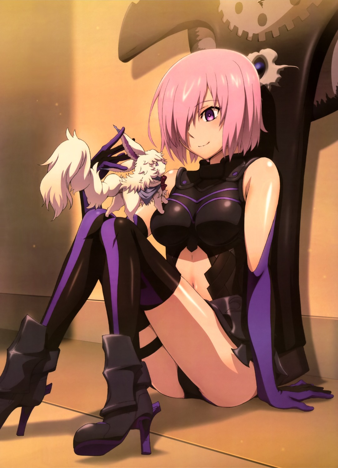 armor fate/grand_order fate/grand_order_first_order fou_(fate/grand_order) heels mash_kyrielight pantsu thighhighs