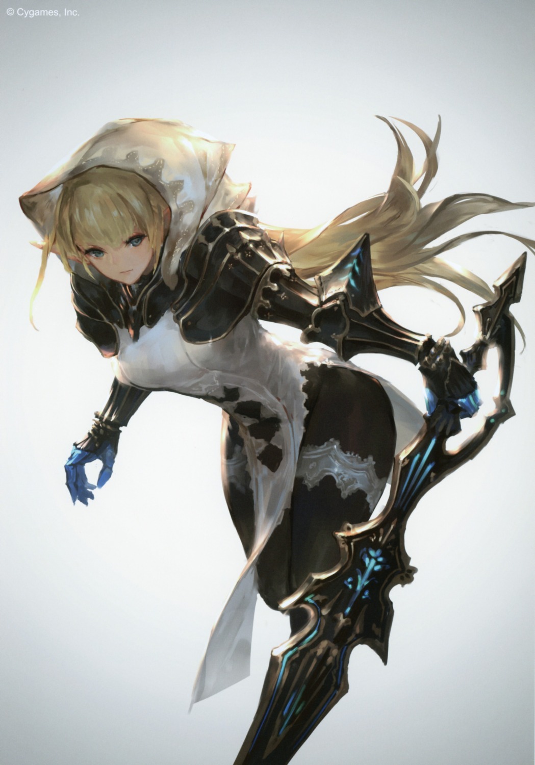 armor dress garter n.a. pantyhose pointy_ears shingeki_no_bahamut sword