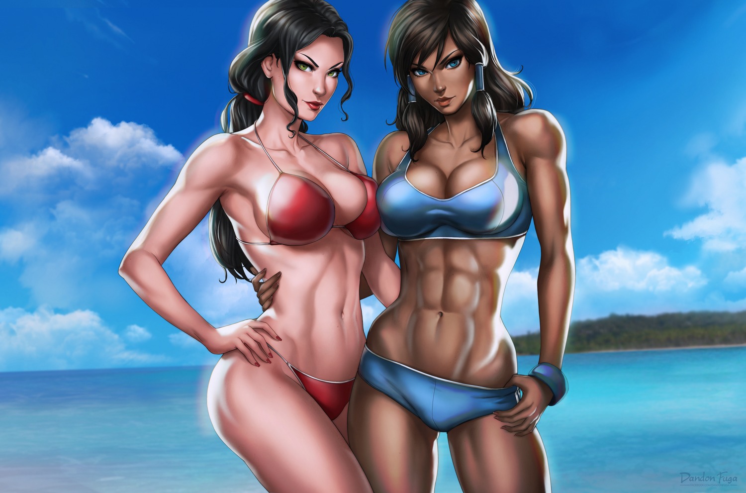 asami_sato avatar_the_last_airbender bikini cleavage dandon_fuga korra swimsuits the_legend_of_korra