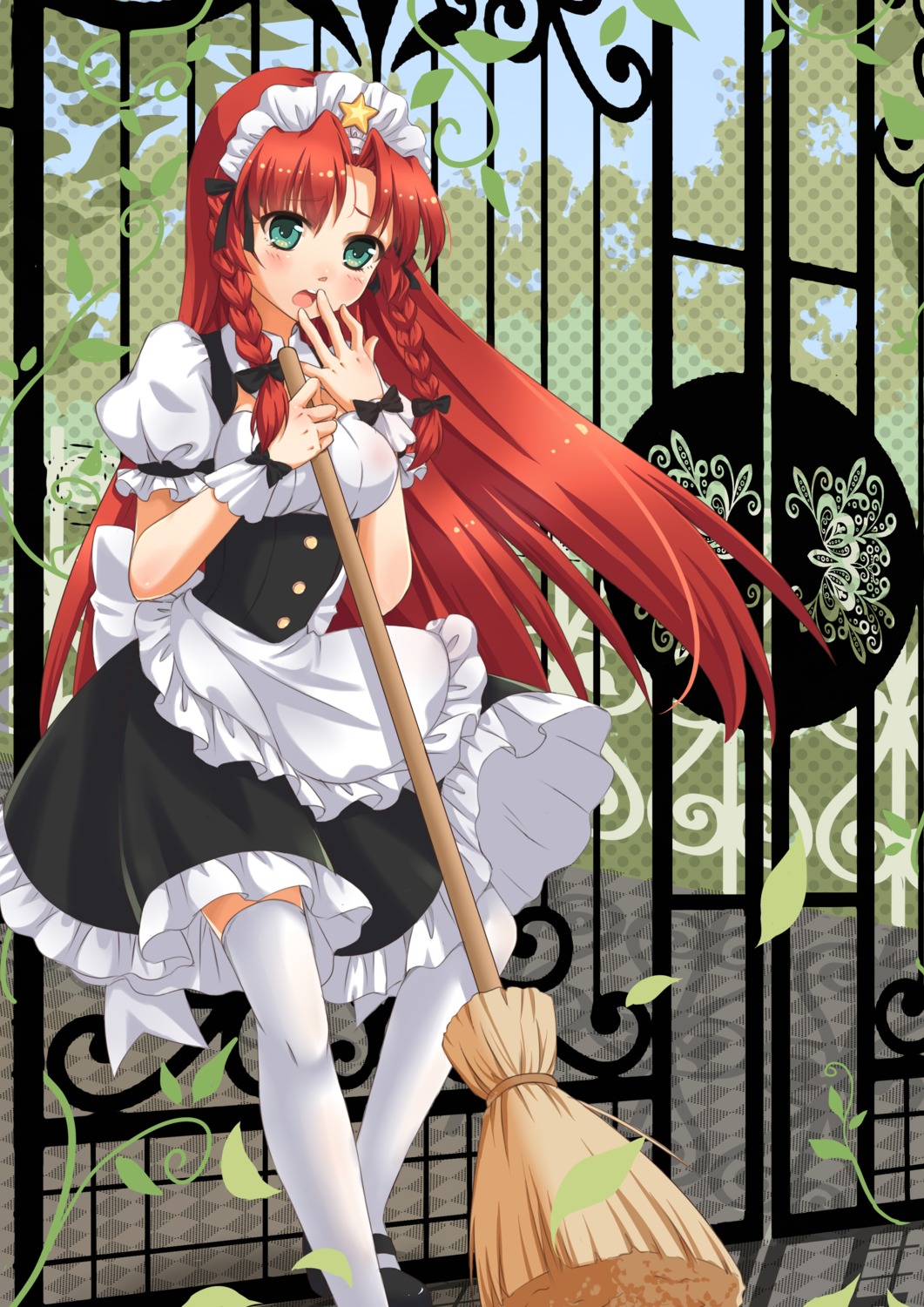 hong_meiling maid meiki thighhighs touhou