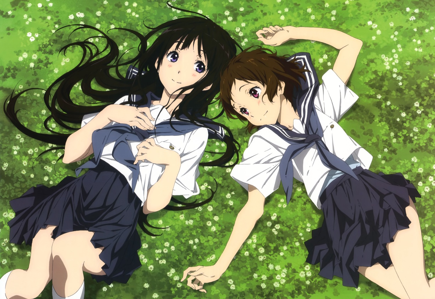 chitanda_eru hyouka ibara_mayaka nishiya_futoshi seifuku